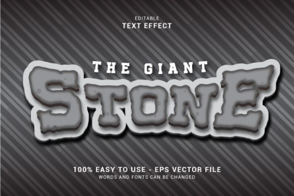 Download Editable Text Effect Giant Stone Styles - Text Collection