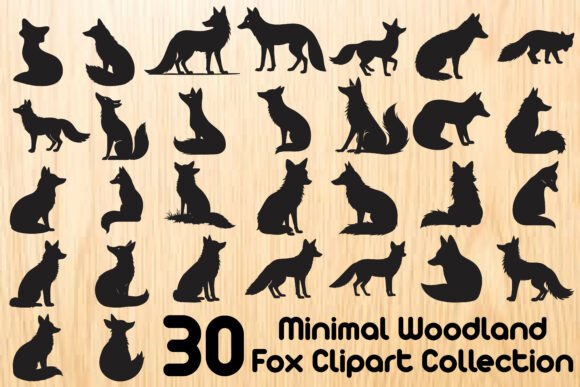 Download Minimal Woodland Fox Clipart Collection - Woodland fox Collection