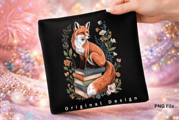 Download Floral Woodland Fox Book Lover PNG - Woodland fox Collection