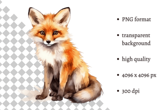 Download Watercolor Woodland Fox PNG Clipart - Woodland fox Collection