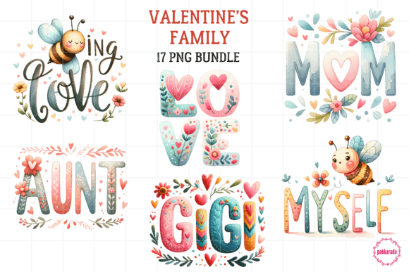 Download Valentines Family Love Watercolor PNG - Family love Collection