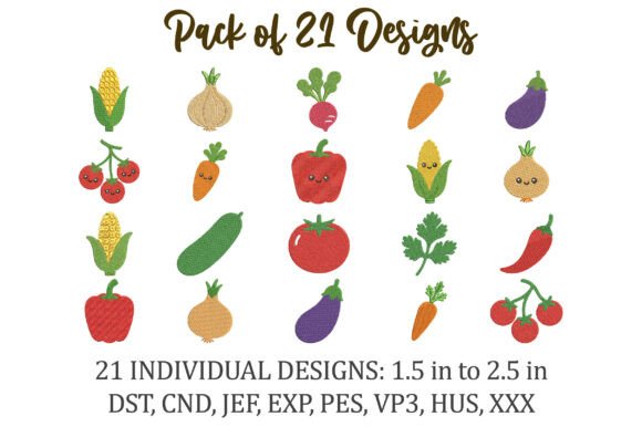 Download Mini Vegetable Embroidery Bundle - Premium Bundle