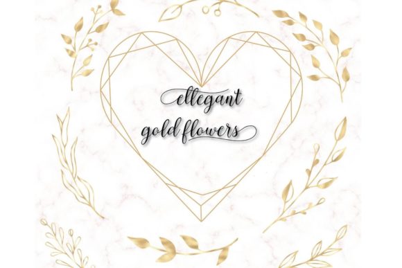 Download 42 Gold Floral Clip Arts, Gold Flowers - Gold floral Collection