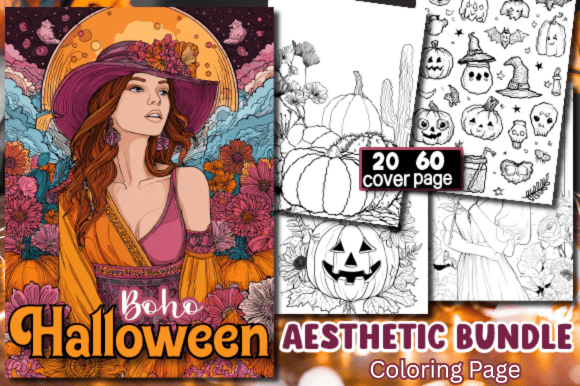 Download Boho Halloween Aesthetic Bundle Coloring - Aesthetic bundle Collection