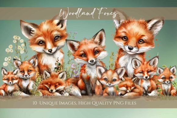 Download Woodland Fox, PNG FILES, Baby Animals - Woodland fox Collection