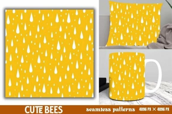 Download Cute Bees Digital Papers Pattern - Bees Collection