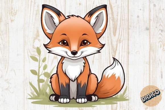Download Adorable Cartoon Baby Woodland Fox - Woodland fox Collection