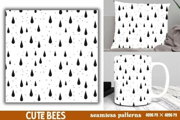 Download Cute Bees Digital Papers Pattern - Bees Collection