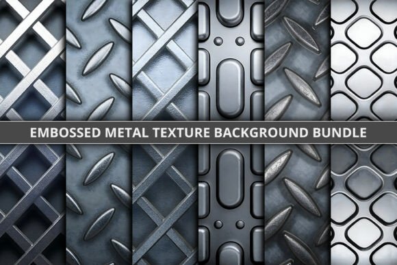 Download Embossed Metal Texture Bundle - Text Collection