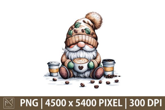 Download Coffee Gnome with Cappuccino Art - Cappuccino art Collection
