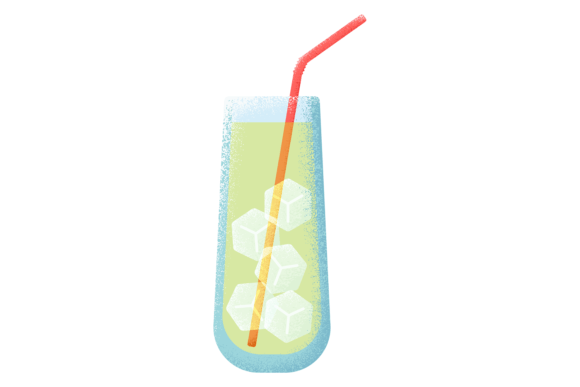 Download Cold Drink Glass Icon. Color Textured St - Text Collection