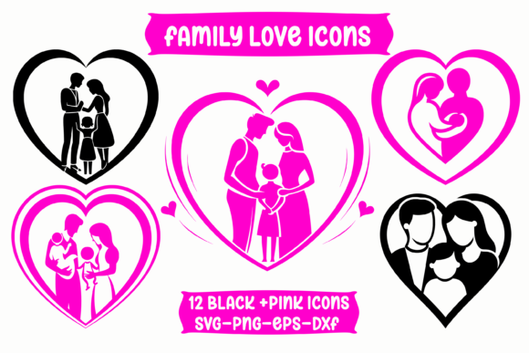 Download Family Love SVG Icons Set - Family love Collection