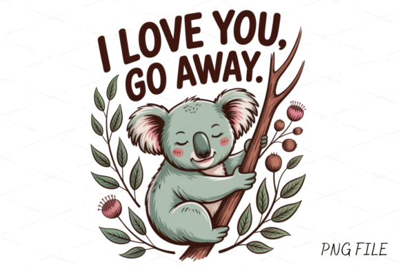 Download I Love You Go Away, Funny Koala PNG - Koala png Collection