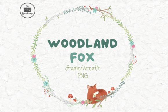 Download Woodland Fox Wreath / Frame PNG Clipart - Woodland fox Collection