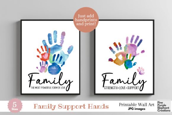 Download Family Love Support Handprint Art Print - Family love Collection
