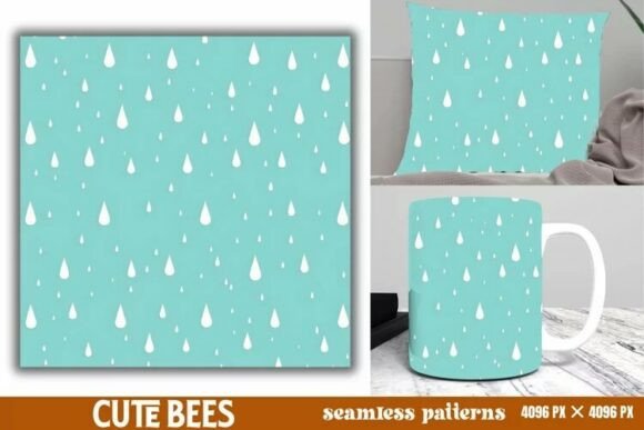 Download Cute Bees Digital Papers Pattern - Bees Collection